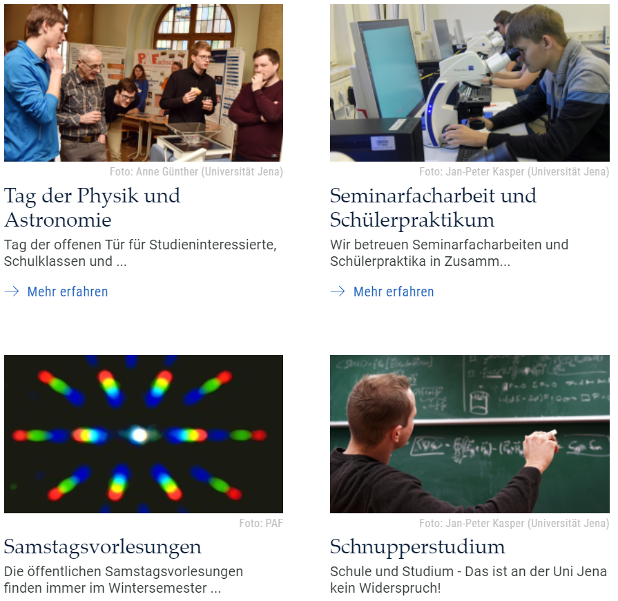 Die Fakultäten stellen sich vor...